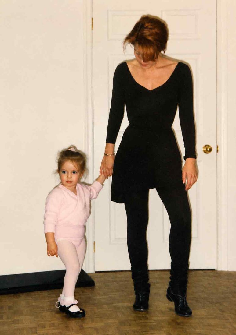 A Stouffville Academy co-owner with a young student, photographed in the Academy's early years