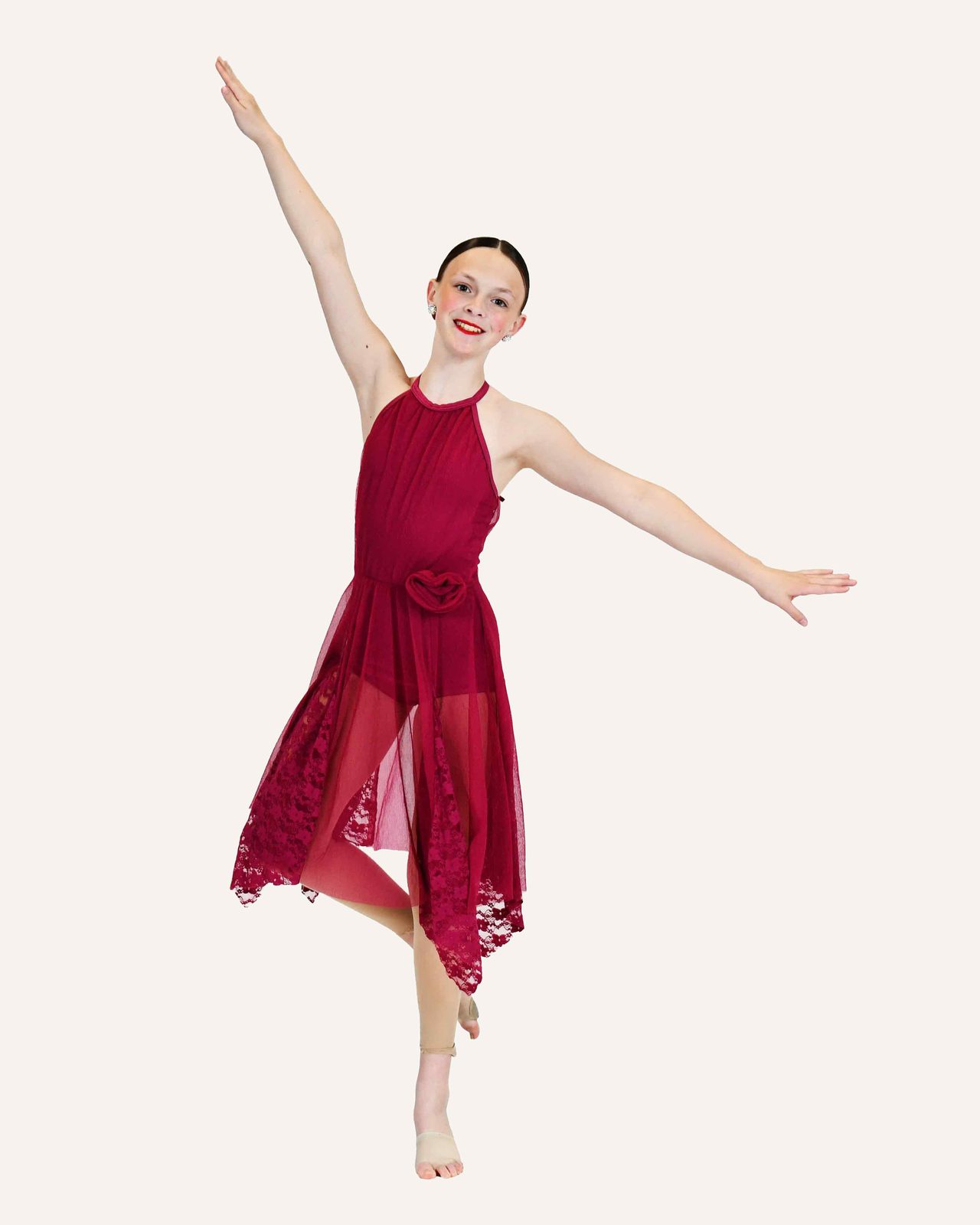 A dancer performing in a Stouffville Academy Contemporary and Lyrical class